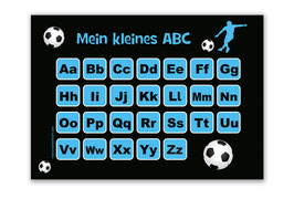 ABC Lernposter | Fußballspieler blau