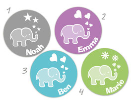 Baby Aufkleber | Kleiner Elefant
