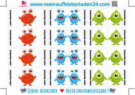 Schuhaufkleber | Lustige Monster