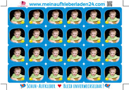 Schuhaufkleber | Foto - Sonne - blau