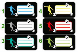 Heftaufkleber 3,0 x 6,5  cm | Fußballspieler