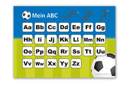 ABC Lernposter | Fußball blau-grün