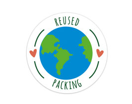 Verpackungsetiketten - rund | reused packing - Erde