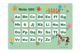 ABC Lernposter | Pferde - grün