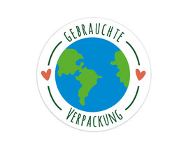 Verpackungsetiketten - rund | Gebrauchte Verpackung - Erde