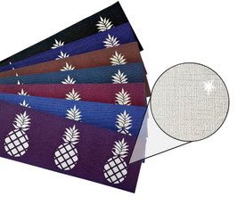Silber - Metallic Bordüre | Ananas