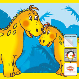 Selbstklebende Kinderbordüre | Kleine Dinos