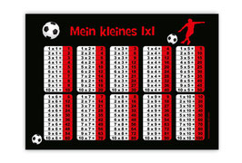 1x1 Lernposter | Fußballspieler rot