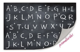 Geschenkpapier | Kreide ABC & Sternchen - Tafeloptik