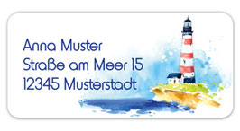 Adressaufkleber eckig  | Leuchtturm