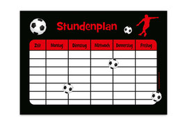 A4 Stundenplan | Fußballspieler rot