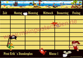 A4 Stundenplan | Pirat - sand