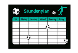 A4 Stundenplan | Fußballspieler türkis