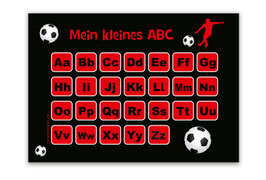 ABC Lernposter | Fußballspieler rot