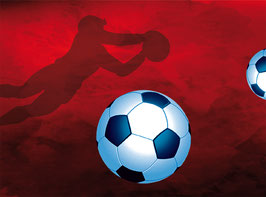 Vliesbordüre | Fußball - dunkelrot - XXL