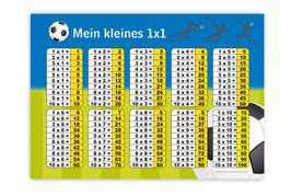 1x1 Lernposter | Fußball blau-grün