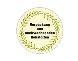 Verpackungsetiketten - rund | Verpackung aus nachwachsenden Rohstoffen
