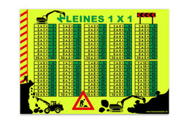 A4 NEON - 1x1 Lernposter | Baustelle