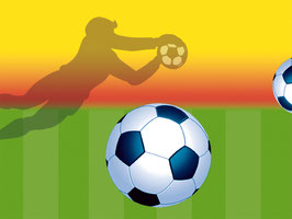 Vliesbordüre | Fußball - orange grün - XXL