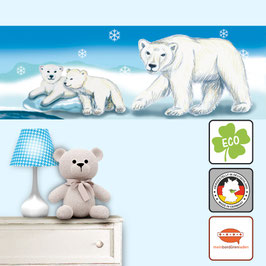 XXL ECO Kinderbordüre | Polarwelt - Eisbär