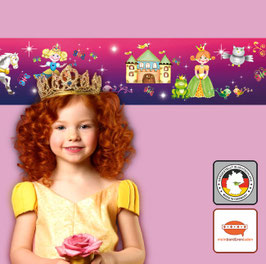 Kinderbordüre | Märchenprinzessin - Dornröschen - Aschenputtel - Froschkönig