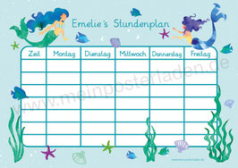 A4 Stundenplan | Meerjungfrau