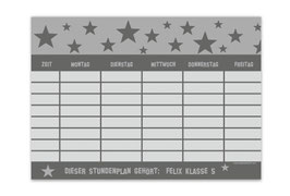 A4 Stundenplan | Sterne grau