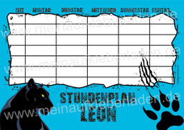 A4 Stundenplan | Schwarzer Panther - blau