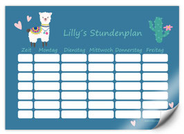 Stundenplan - selbstklebend | Lama petrol