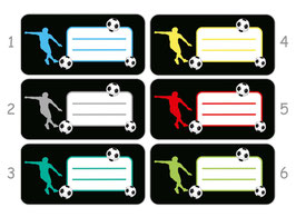 Heftaufkleber 3,0 x 6,5  cm | Fußballspieler