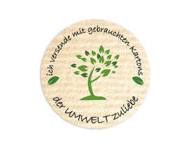 Verpackungsetiketten - rund | Der Umwelt zuliebe - grüner Baum