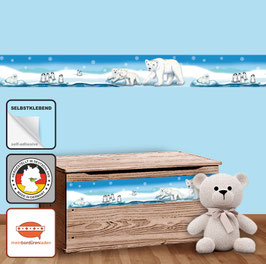Kinderbordüre | Polarwelt Eisbär- optional selbstklebend