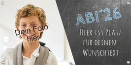 Banner ABI Abschluss - 100 x 50 cm - mit Foto & Wunschtext personalisierbar | Tafel-Design