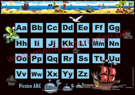 ABC Lernposter | Pirat - blau