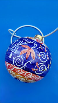 Palla di Natale Graffiato blu