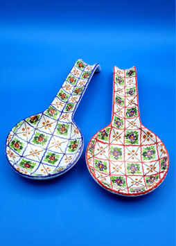 Poggiamestolo Reticolato rosso e blu