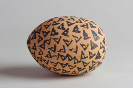 Eiform, orange-schwarz, S3 ca.12cm