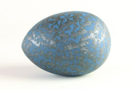 Eiform, dunkelblau-schwarz, S2 ca.12cm