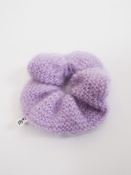 mohair and silk knit scrunchie purple