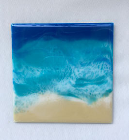 Original Strand Resin-Kunstwerk