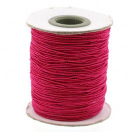 84854 Elastiek omwikkeld met katoen fuchsia 1mm, prijs per meter