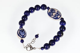 Delftsblauwe armband Lapis Lazuli DB-2050