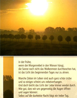 Postkarte F: Morgennebel - Licht der Liebe