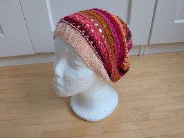 Gestrickte Beanie Mütze aus Baumwolle ROT