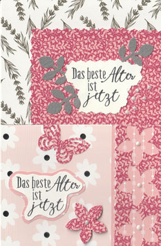 2 Faltkarten: Applikation & Silberglanz - Das beste Alter ist jetzt 2