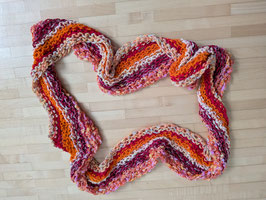 LOOP-SCHAL aus Mischgarn rot/orange