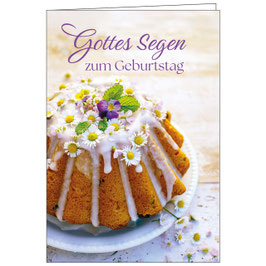 Faltkarte Geburtstag: Gugelhupf - Gottes Segen zum Geburtstag