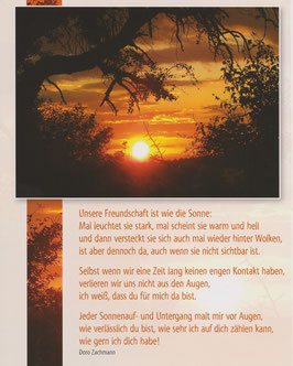 Postkarte GF: Sonnenuntergang - Ich kann auf dich zählen