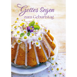 Postkarte Geburtstag: Gugelhupf - Gottes Segen zum Geburtstag