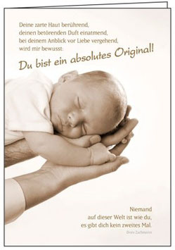 Baby-Faltkarte: Du bist ein absolutes Original